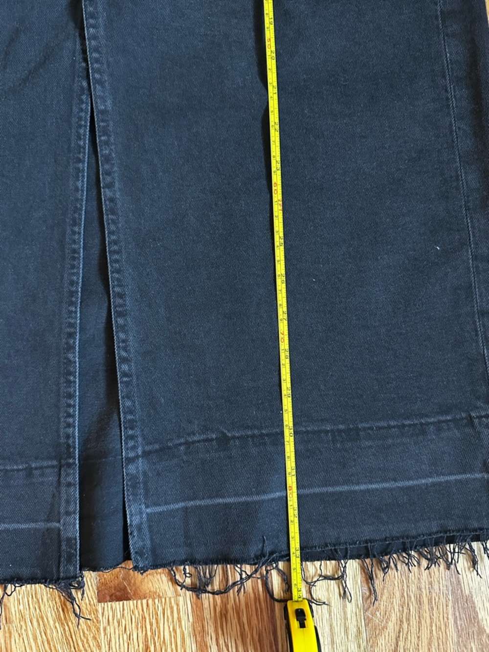GAP Midi Denim Skirt with Front Slit Gray - Picture 6 of 6